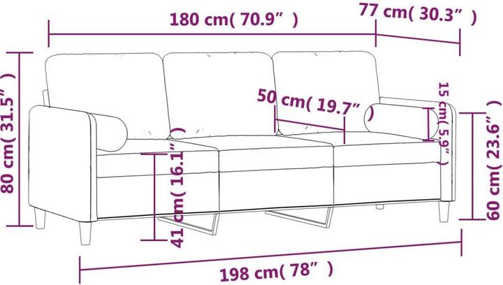 Produktbild vidaXL Amor (3-Sitzer)