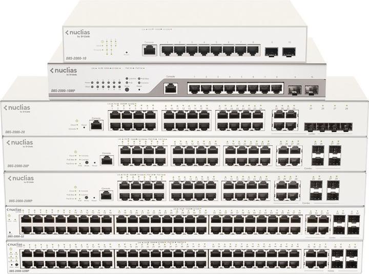 Produktbild D-Link Switch 48G 4SFP PoE 370W Nucl 48x10/100/1000 4xSFP PoE Nuclias (52 Ports)