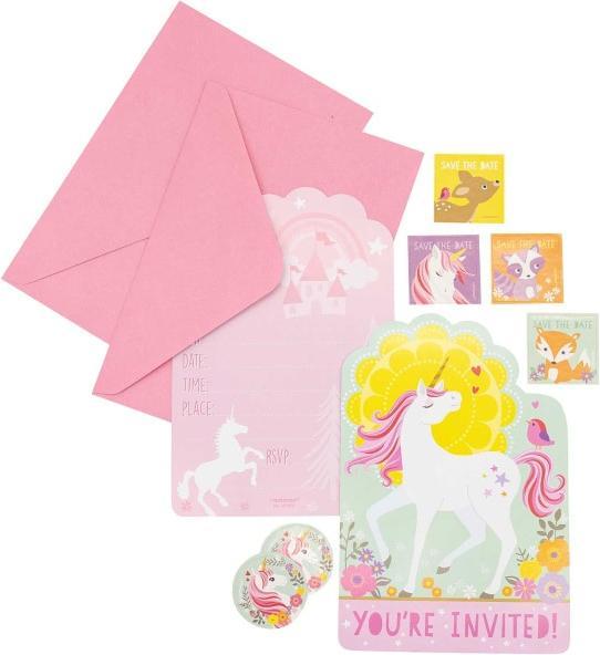 Immagine prodotto Amscan Inviti compleanno unicorno (16 pz.)