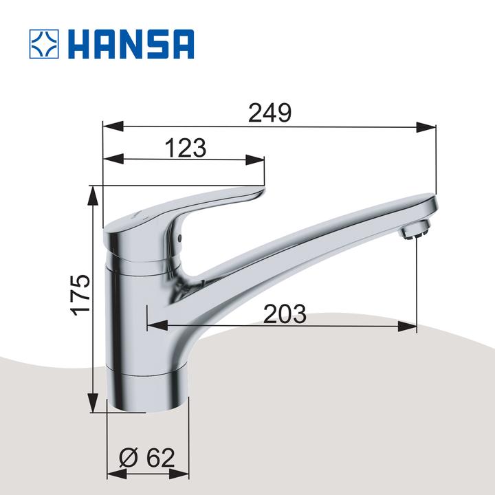 Image du produit Hansa Mitigeur d'évier Hansamix chromé
