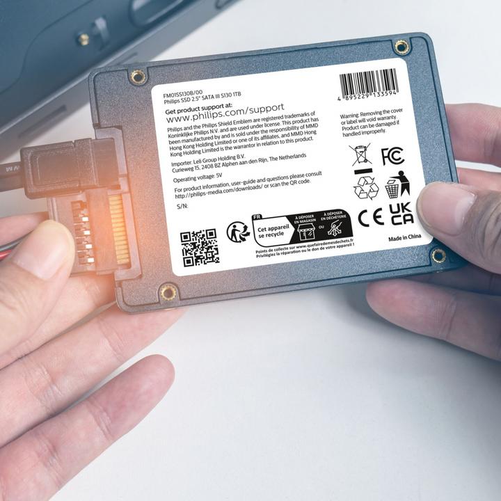 Actual product image Philips Internal SSD 1TB 2.5 SATA III S130 Ultra Speed (1000 GB, 2.5")