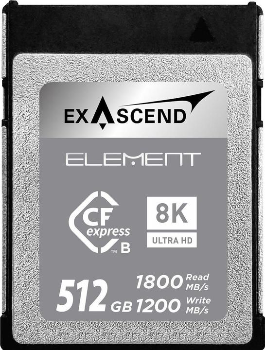 Produktbild Exascend CFexpress Card Type B 512GB R1800/W750 Element Serie (Neuheit) (512 GB, CFexpress Typ B)