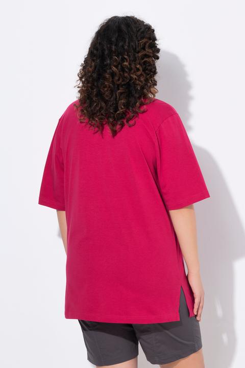 Image du produit Ulla Popken T-shirt coupe Relaxed Fit, décolleté en V et manches courtes (42, 44)