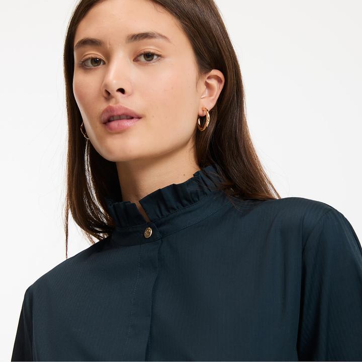 Immagine prodotto La Redoute Collections Langärmelige Bluse mit gerüschtem Stehkragen (48)