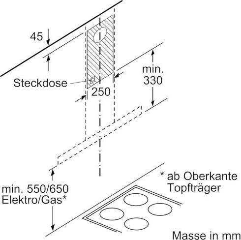 Actual product image Bosch Hausgeräte DWB67IM50 (Wall hood)