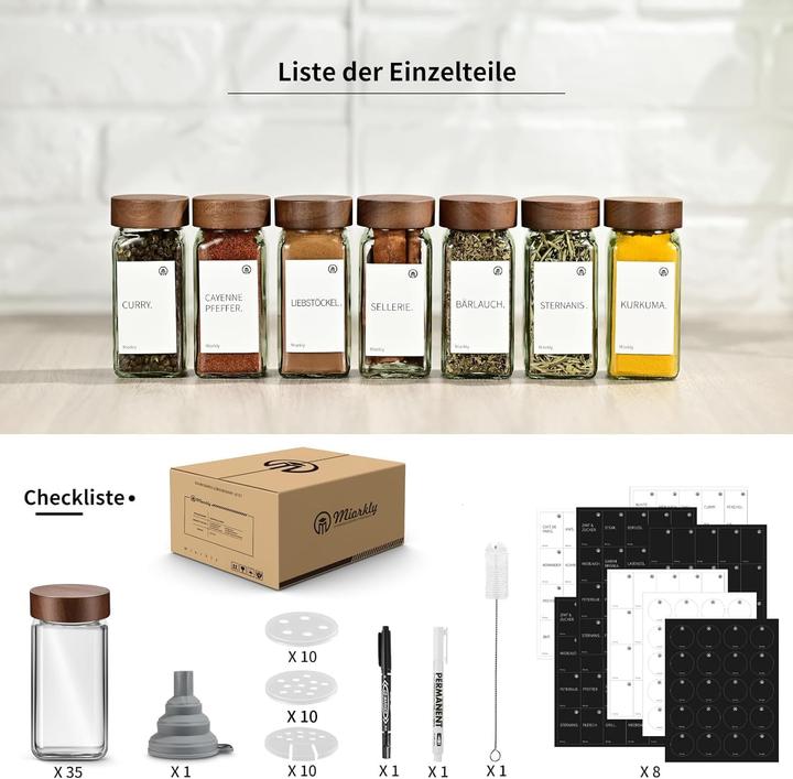 Actual product image Miorkly Gewürzgläser-Set (0.12 l)