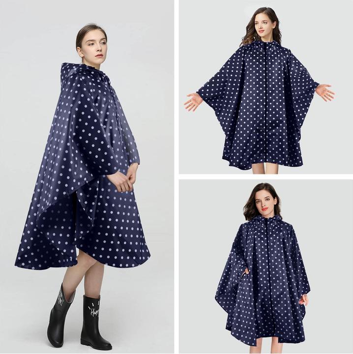 Produktbild Alopini Regenponcho Atmungsaktives Regencape Leichte Regenjacke Regenjacke Regenmantel als Picknickdecke