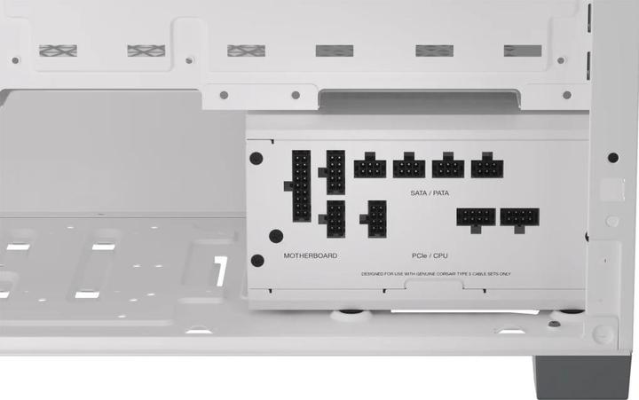Productafbeelding Corsair RMx Shift White Series, RM750x Shift White, 750 Watt, 80 PLUS GOLD gecertificeerd, volledig (750 W)