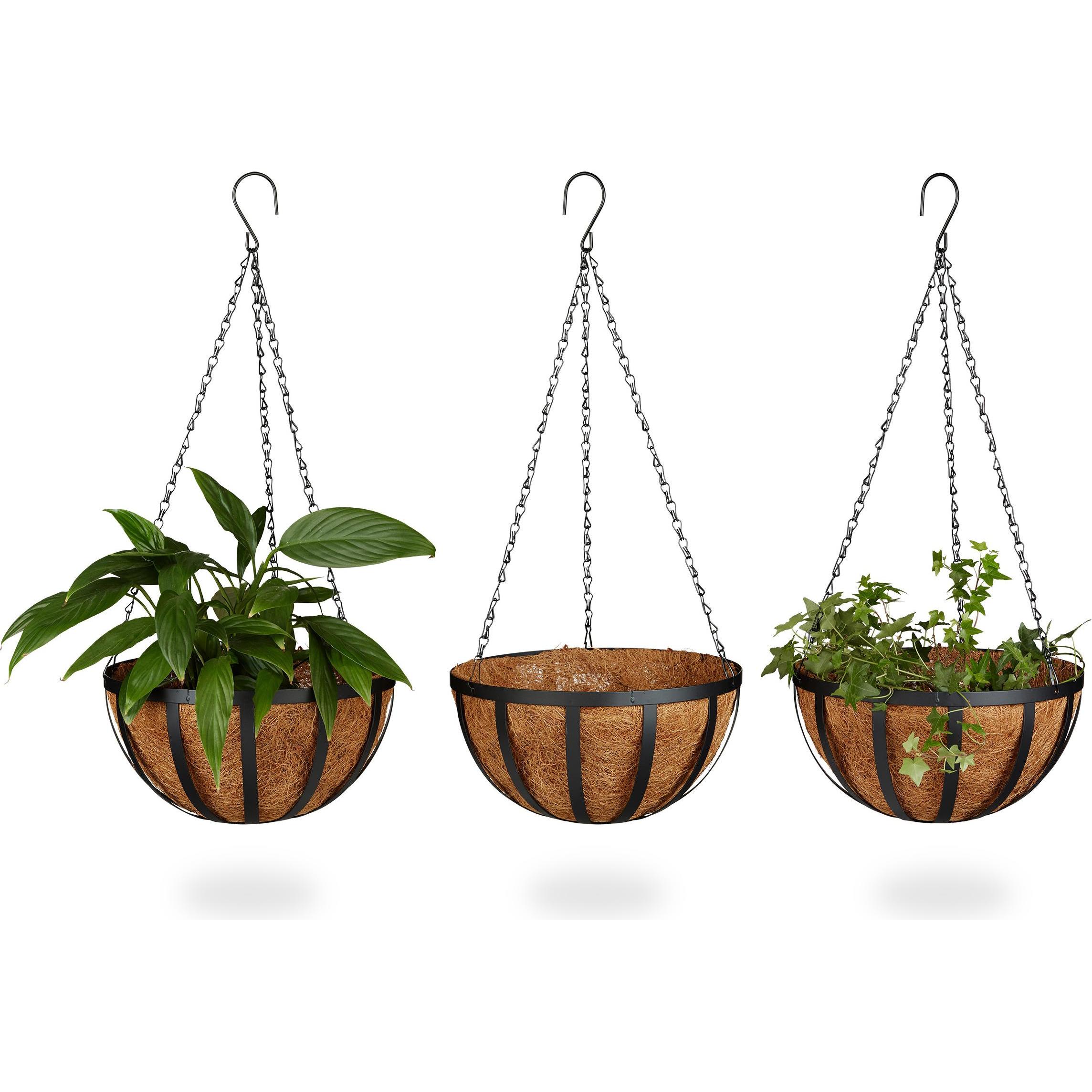 Relaxdays, Blumentopf, Blumenampel (30 cm)