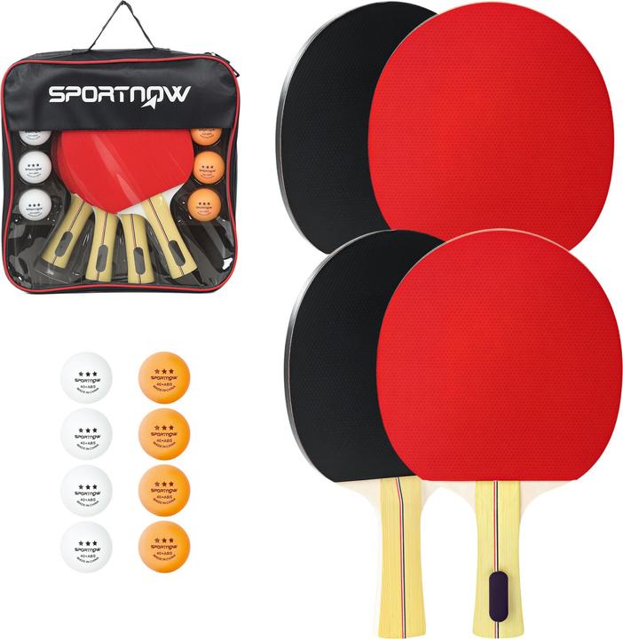 Image du produit SportNow Tischtennisschläger Sperrholz, Oxford-Gewebe Rot