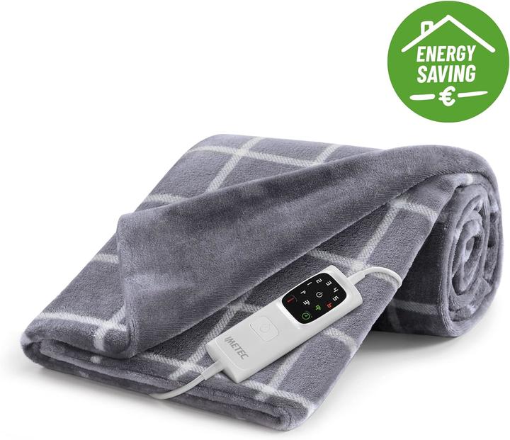 Produktbild Imetec 16775 Heizdecke/Kissen 150 W Grau, Weiss Samt (150 x 95 cm)