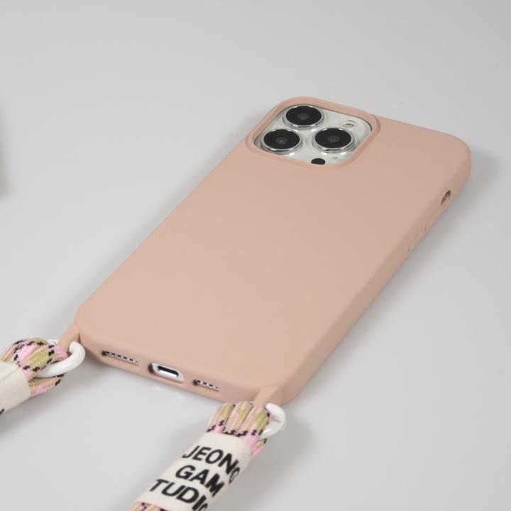 Actual product image PhoneLook Sleeve Silicone Fashion Jeong Gam Studio Laugh Often with Neck Cord (Apple iPhone 12)