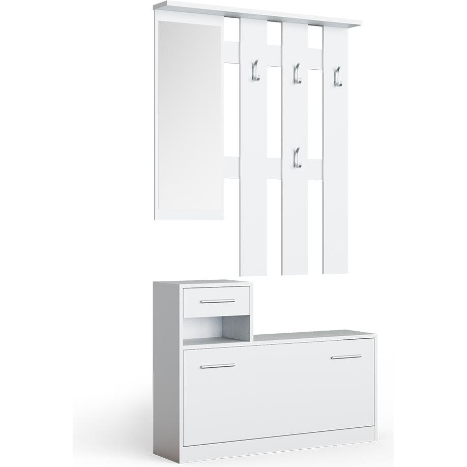 Vichy, Garderobe + Kleiderhaken, Garderobe Billy, Weiss, 100 x 111.6 cm