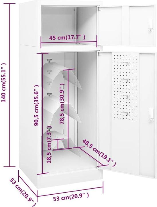 Produktbild vidaXL Sattelschrank (53 x 53 x 140 cm)