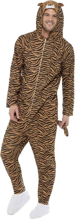 Actual product image Smiffys Unisex Adult Tiger Costume Jumpsuit (L)
