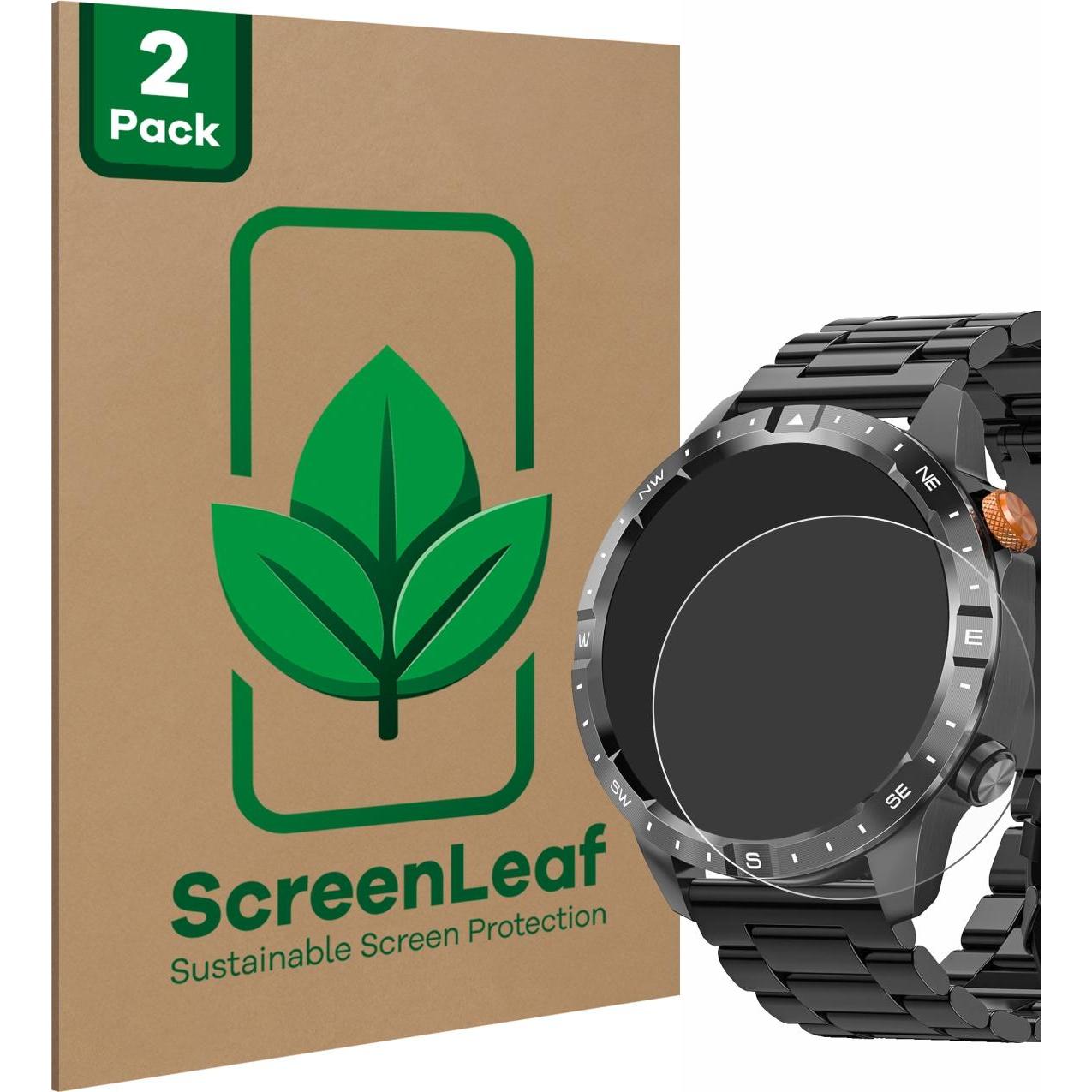 ScreenLeaf Schutzfolie nachhaltiger Displayschutz Displayschutzfolie Folie Klar Transparent, Smartwatch Schutzfolie, Tra...