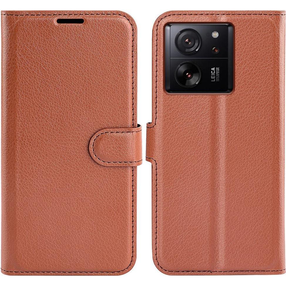 Cover-Discount Xiaomi 13T / 13T Pro - Leder Etui Hülle braun (Xiaomi 13T), Smartphone Hülle, Braun