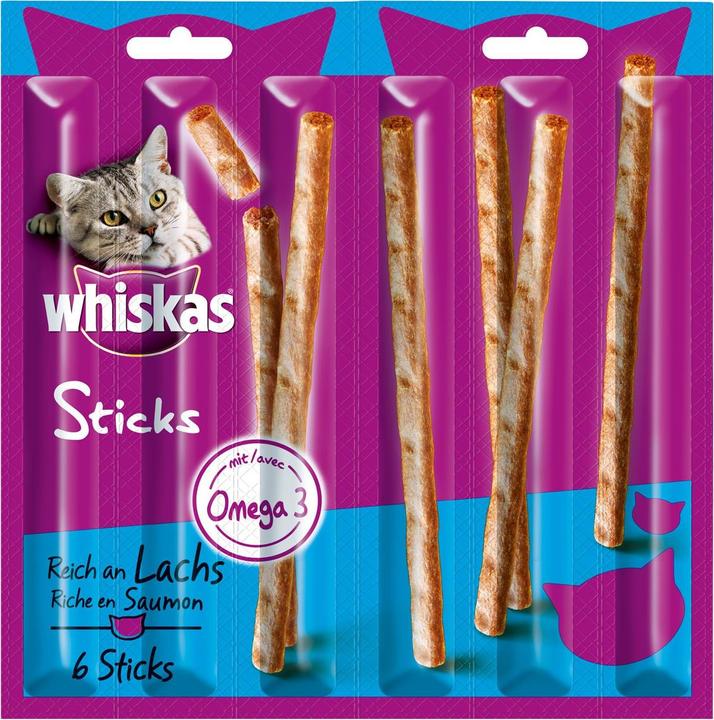 Produktbild Whiskas Sticks Lachs (Adult, 6 Stk., 36 g)