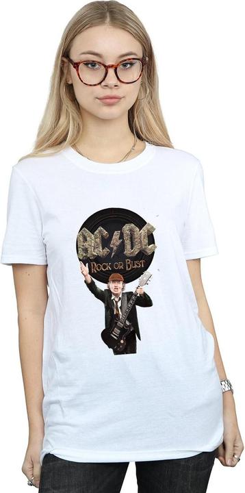 Produktbild AC/DC Rock Or Bust Angus Young Baumwolle Boyfriend TShirt (XXL)
