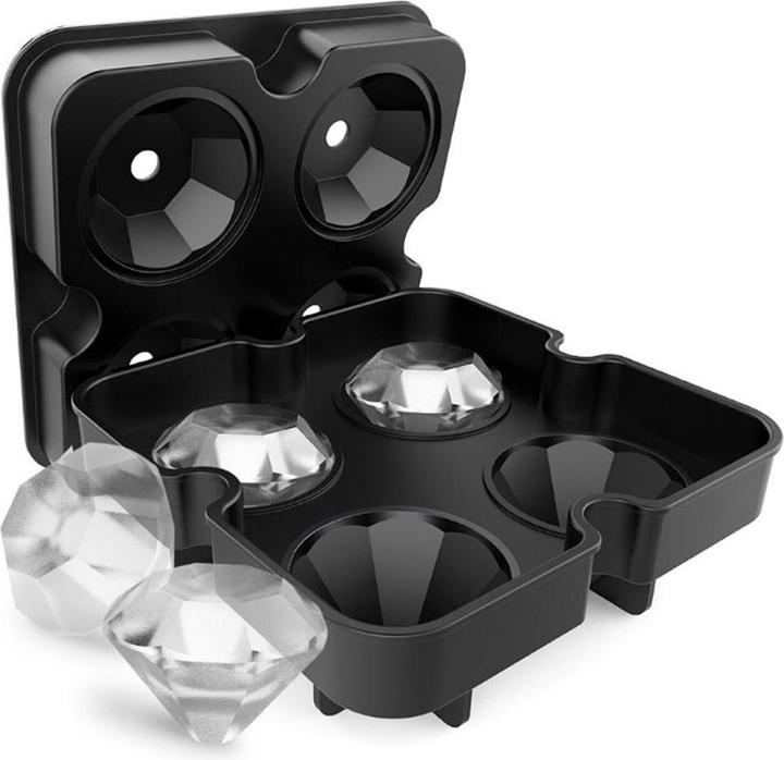 Produktbild König Design Silikon Eiswürfelform Diamant Eisform Whisky Runden Ice Ball Eiswürfelbehälter