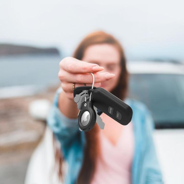 Produktbild Tech-Protect Rough Vein 2-pack case for Apple AirTag - black