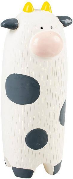 Actual product image Duvoplus Latex toy cow, 7x6x16cm, white (Dog chew toy)