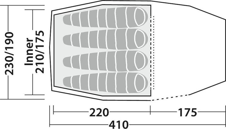 Produktbild Robens Pioneer 4EX (Tunnelzelt, 3.80 kg, 4 Personen)