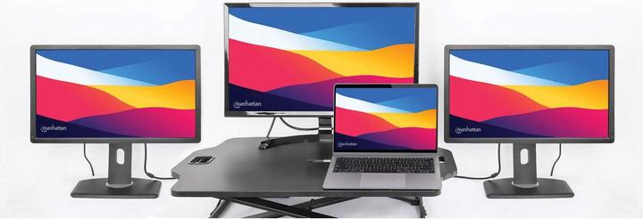 Actual product image Manhattan USB-C PD 11-in-1 docking station with MST for three monitors (USB-C, 4 Ports)