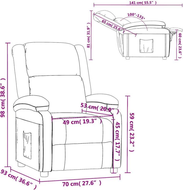 Actual product image vidaXL Relaxsessel
