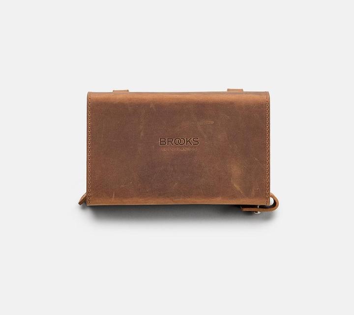 Actual product image Brooks Running D-Shape Leather Saddle Bag - Dark Tan