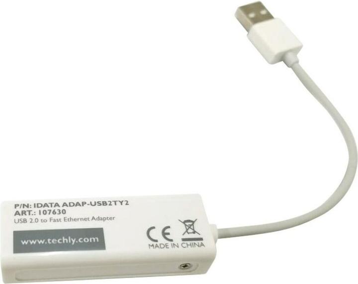 Techly IDATA ADAP-USB2TY2 Netzwerkkarte Ethernet (USB, USB 2.0, RJ45 (1x))