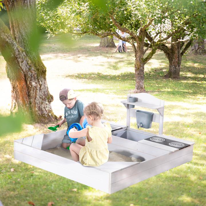 Image du produit Roba Sandkasten mit Matschküche inkl. Abdeckplane