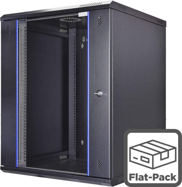Produktbild Wirewin Wandschrank 600X600X12U Pro 2nd Gen FP 19 / 12HE / Schwarz (12 HE, 19 Zoll Rack)