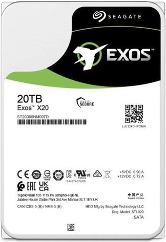 Actual product image Seagate Exos X20 (20 TB, 3.5", CMR)