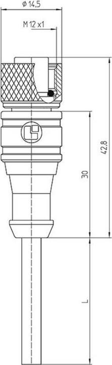 Produktbild Lutronic 1067 Sensor-/Aktor-Steckverbinder, konfektioniert M12 Kupplung, gerade