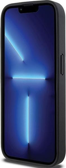 Actual product image DKNY PU Leather Repeat Pattern Bottom Stripe Case for iPhone 15 Pro Black (Apple iPhone 15 Pro)