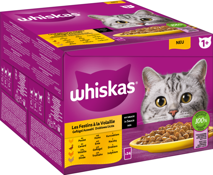 Immagine prodotto Whiskas Frischebeutel (Adulto, 24 pz., 2300 g)