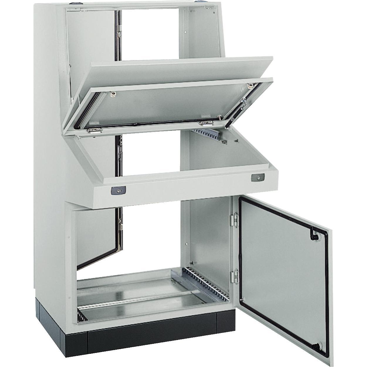 Schneider Electric NSYSDF128 Standpult 1200 x 1400 845 Stahl Grau 1 St., Serverschrank Zubehör, Grau