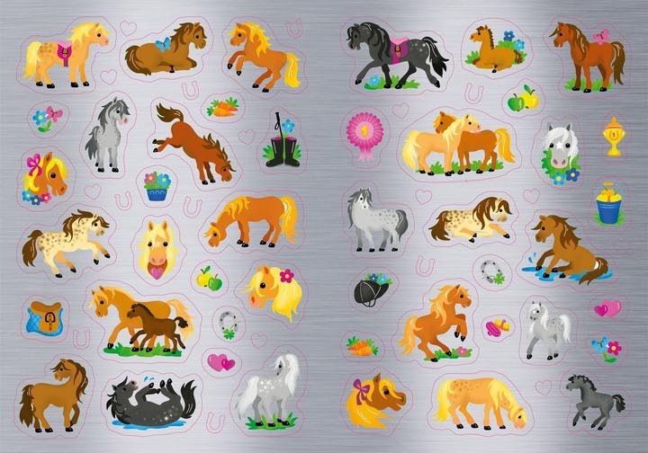 Actual product image Tessloff Metallic Sticker Colouring Book. Horses