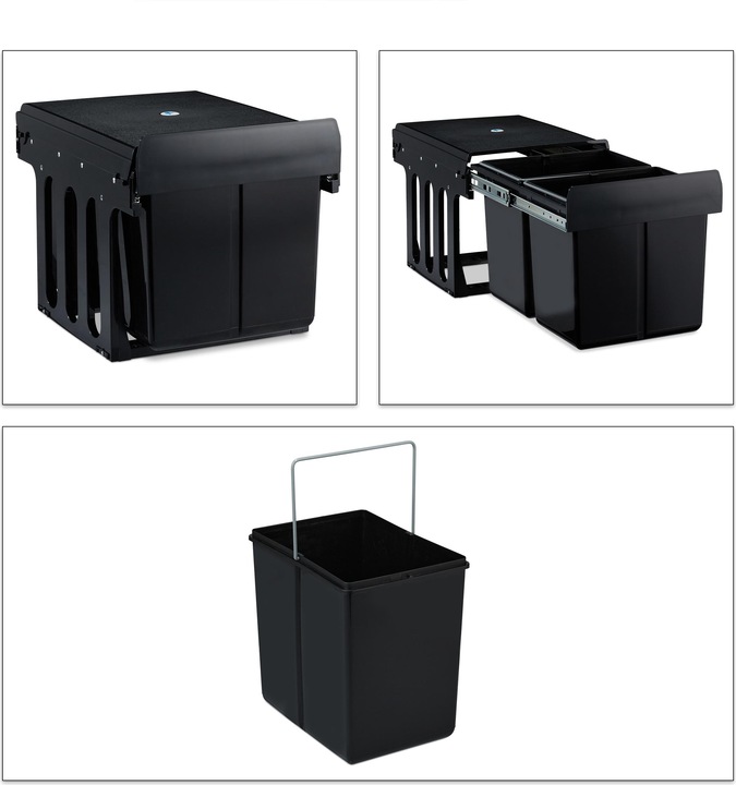 Actual product image Relaxdays Recessed trash can L (15 l)
