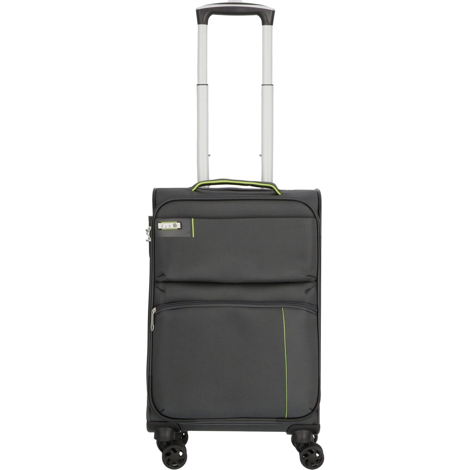 D&N, Koffer, Travel Line 6700 2-Rollen Kabinentrolley 50 cm, Grau, (31 l, Handgepäck (bis 50l))