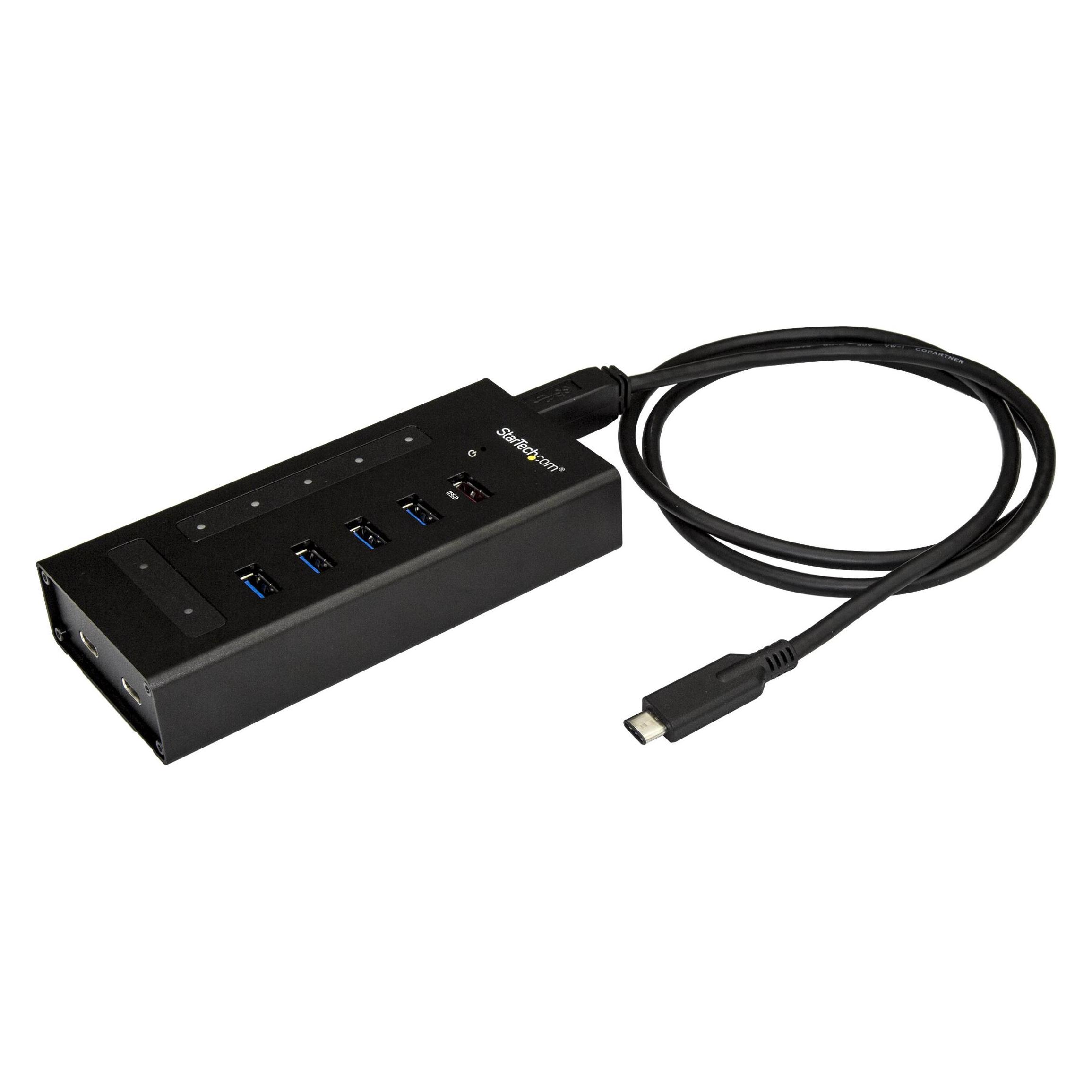 StarTech HB30C5A2CST (Usb-C, 7 Ports), Dockingstation + Usb Hub, Schwarz