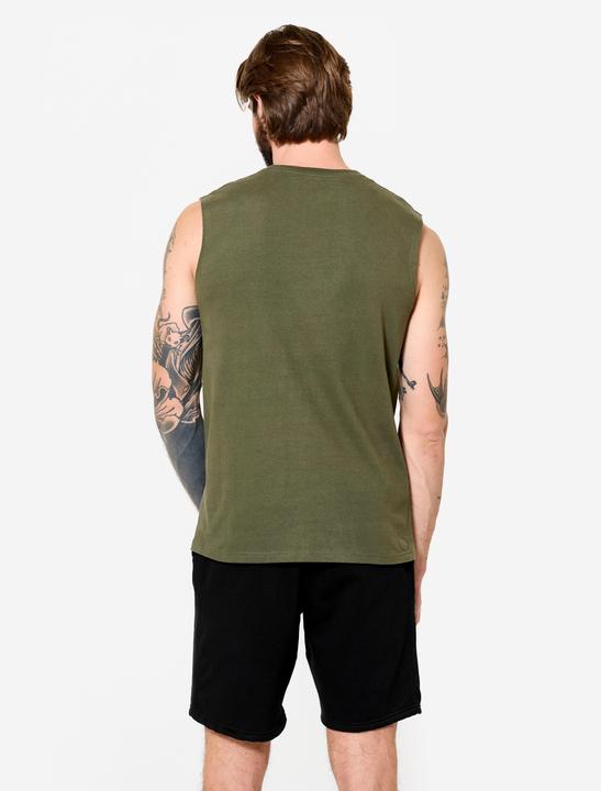 Produktbild Domyos Men's Stretchy Fitness Tank Top - Khaki Green (XXL)