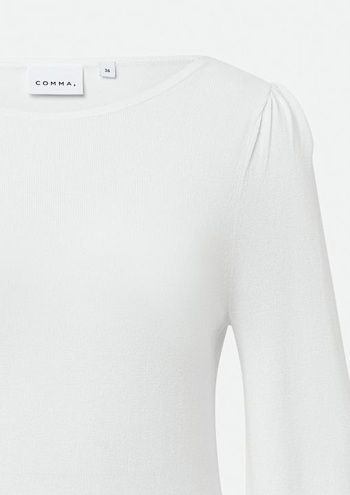Produktbild Comma Strickpullover Feinstrickpullover mit leichten Ballonärmeln (44)