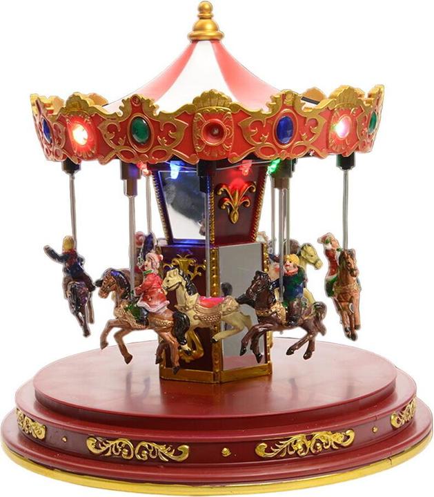 Lumineo Weihnachtsschmuck Karussell 24 x 24 x 25 cm Licht Beweglichen