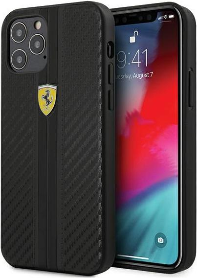 Produktbild Ferrari FESNECHCP12SBK iPhone 12 mini 5,4" czarny/black hardcase On Track PU Carbon (Apple iPhone 12 mini)