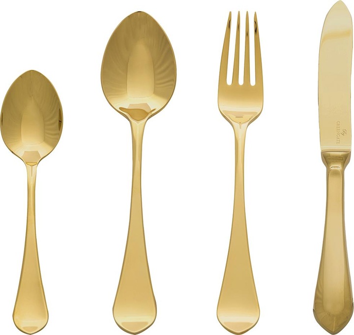 Produktbild Greengate curved Besteckset gold 4tlg (1 Stück, Besteck Set)