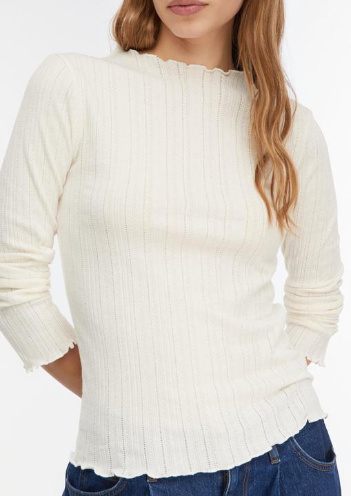 Produktbild Comma Langarmshirt aus Ajoursjersey (48)