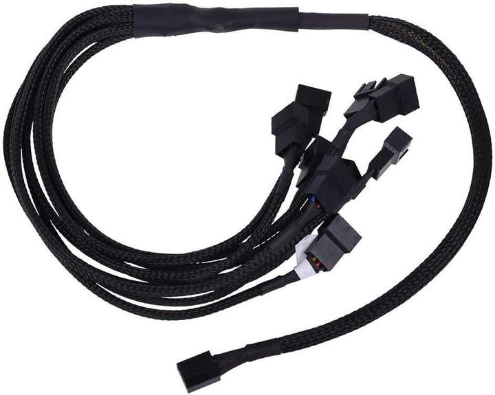 Phobya Cavo a Y da 4Pin PWM a 9x 4Pin PWM - Nero 60cm (60 cm, PWM a 4 pin)