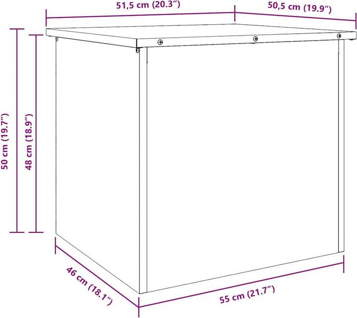 Actual product image vidaXL Storage box for outdoor use